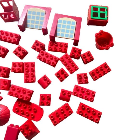 Various Set Of Red MegaBloks/Lego Duplo Blocks-GUC-40+ - Picture 2 of 4